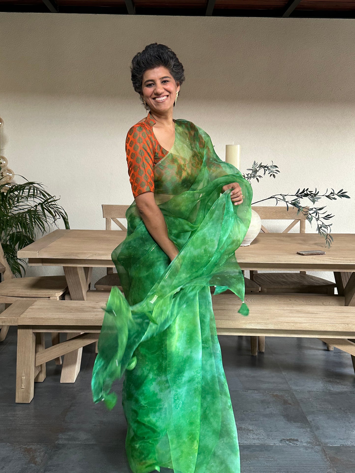 MEERA BAI SILK ORGANZA SAREE