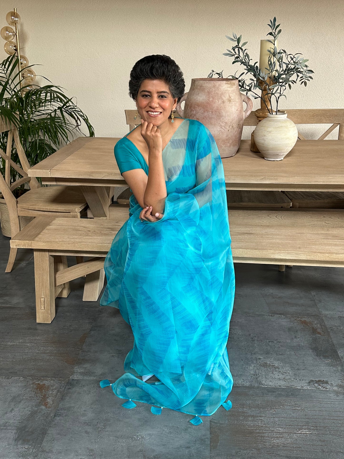 SUNITI DEVI SILK ORGANZA SAREE