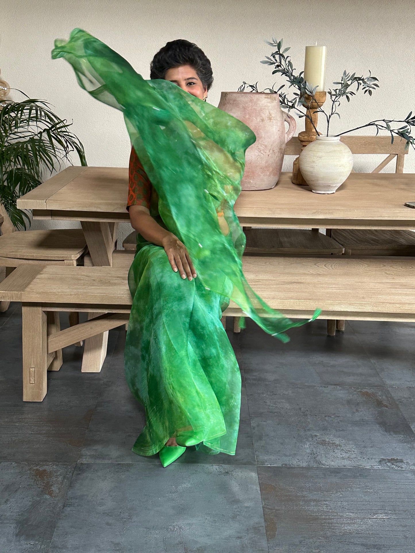 MEERA BAI SILK ORGANZA SAREE