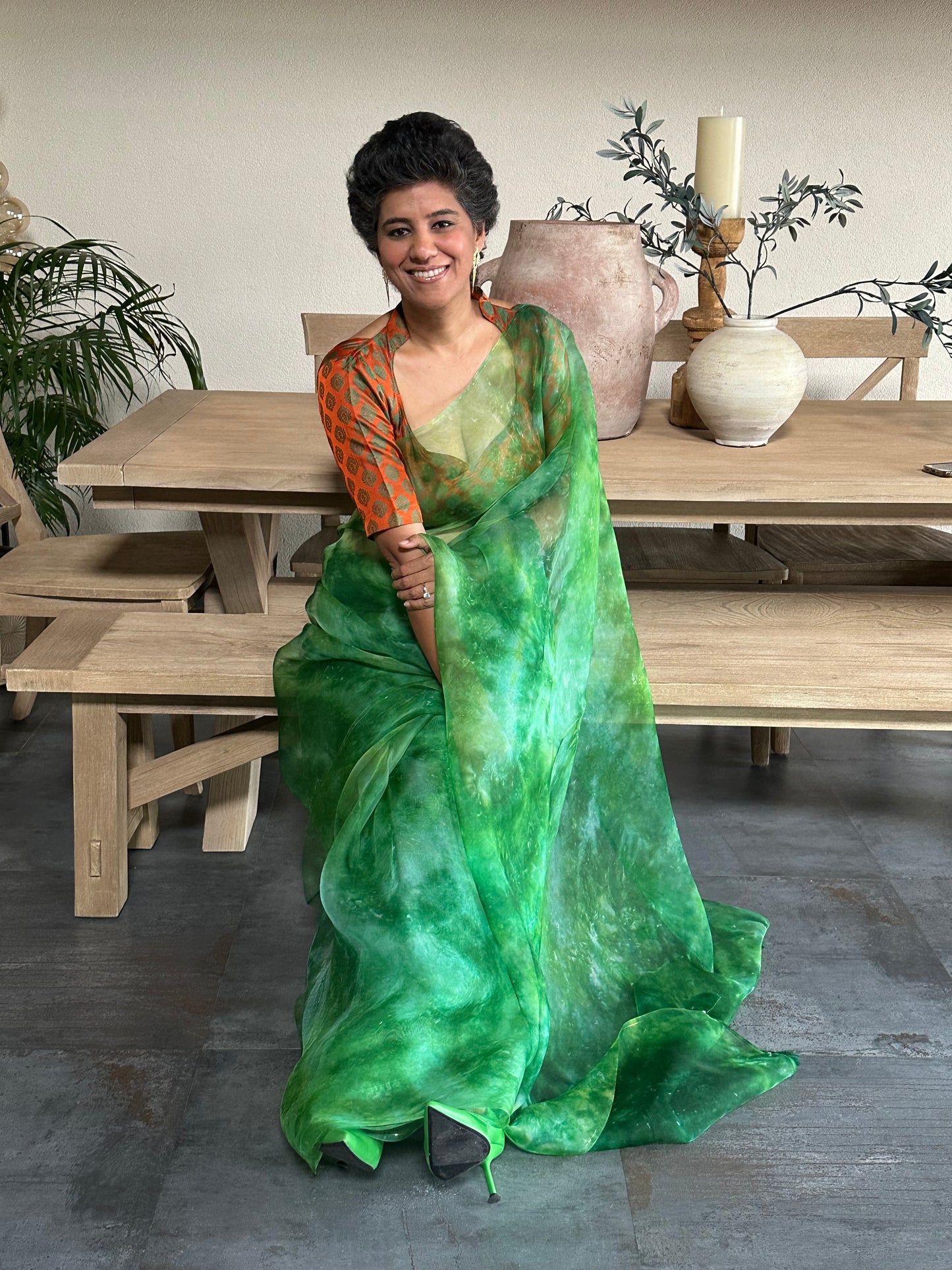 MEERA BAI SILK ORGANZA SAREE