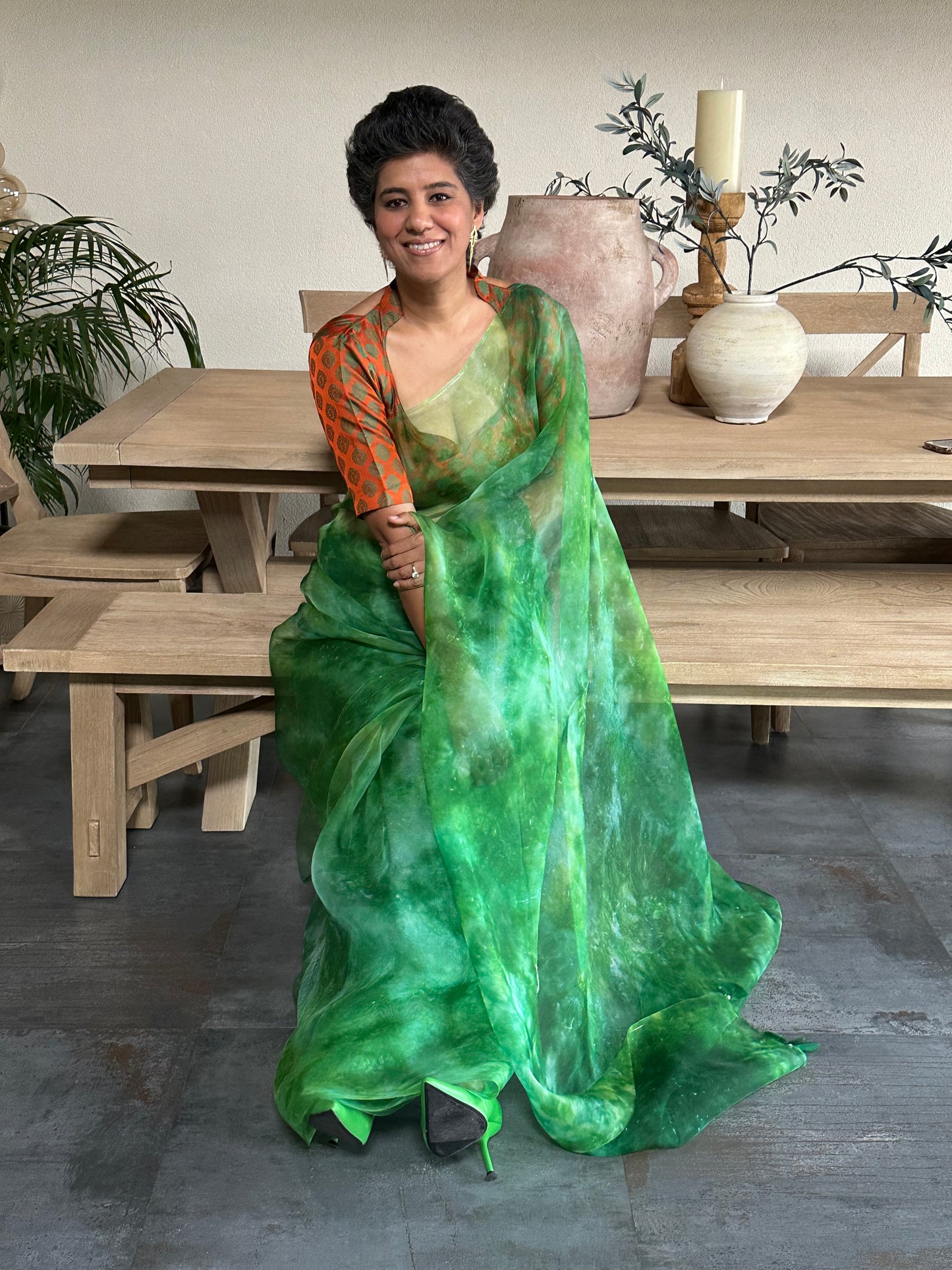 MEERA BAI SILK ORGANZA SAREE