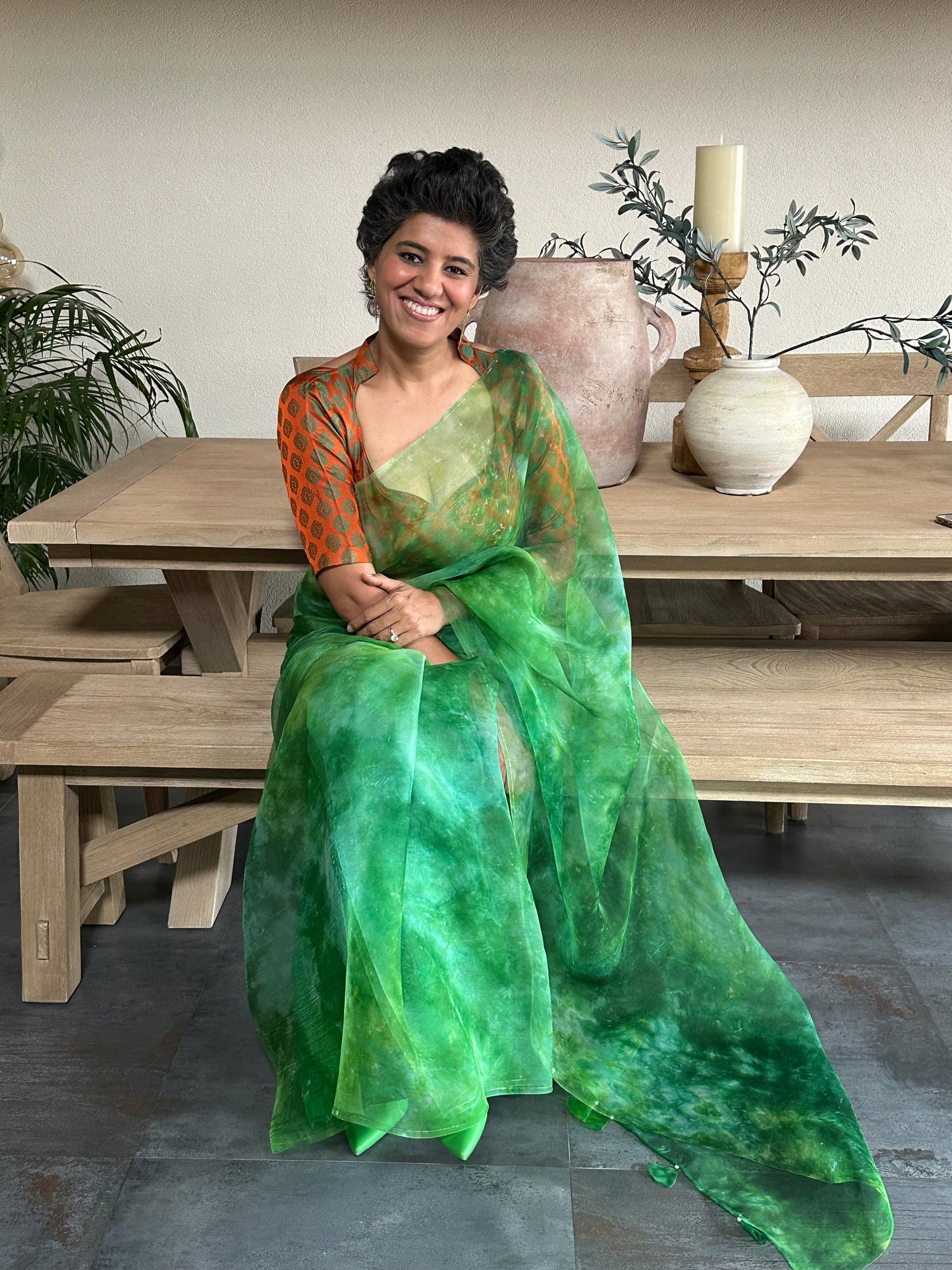 MEERA BAI SILK ORGANZA SAREE