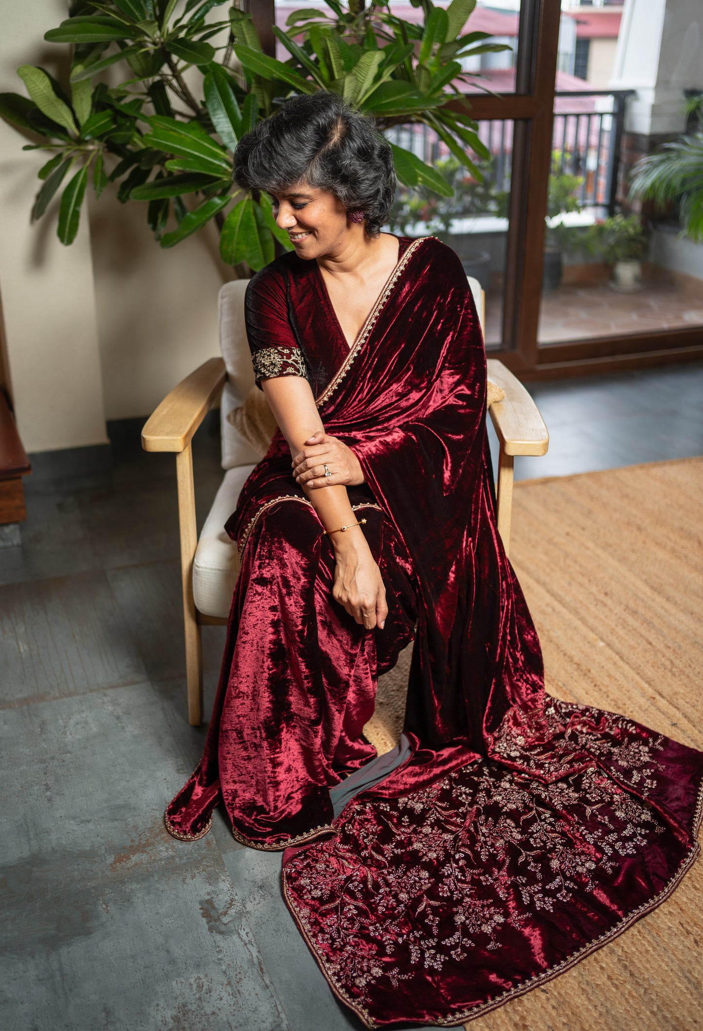 SAHDEV VELVET SARI