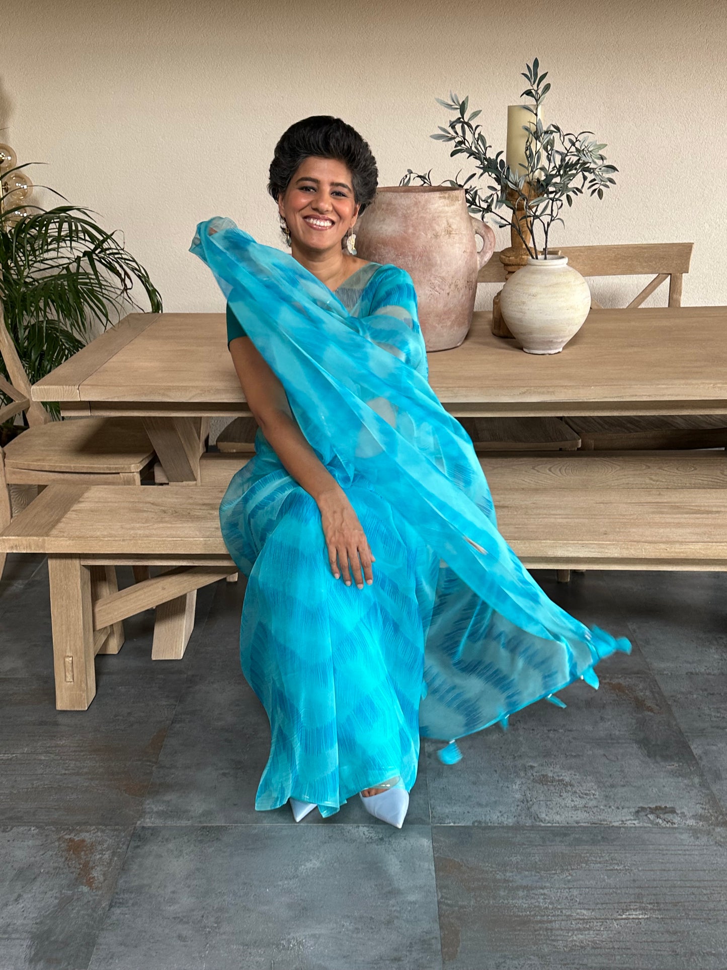 SUNITI DEVI SILK ORGANZA SAREE