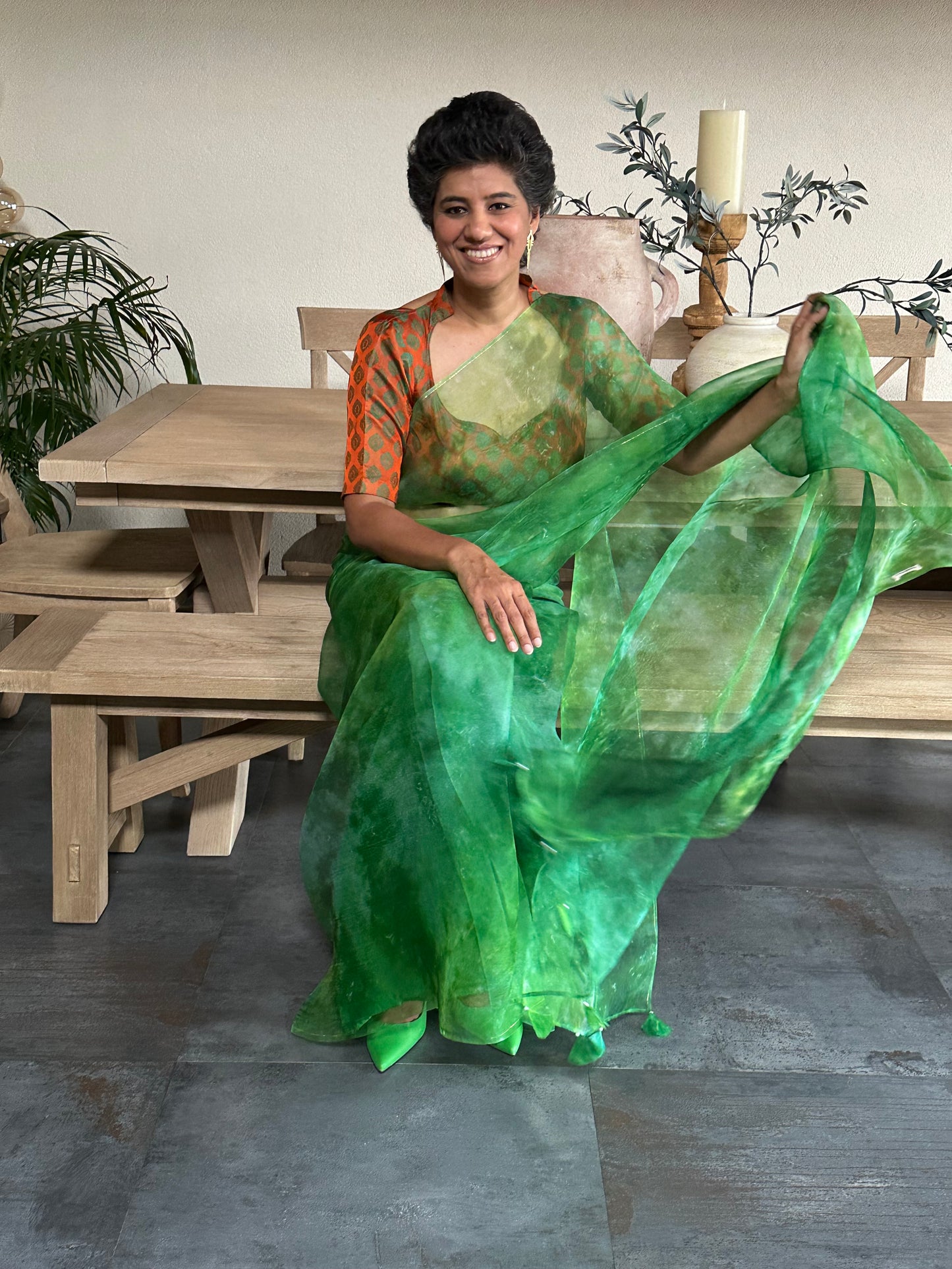 MEERA BAI SILK ORGANZA SAREE