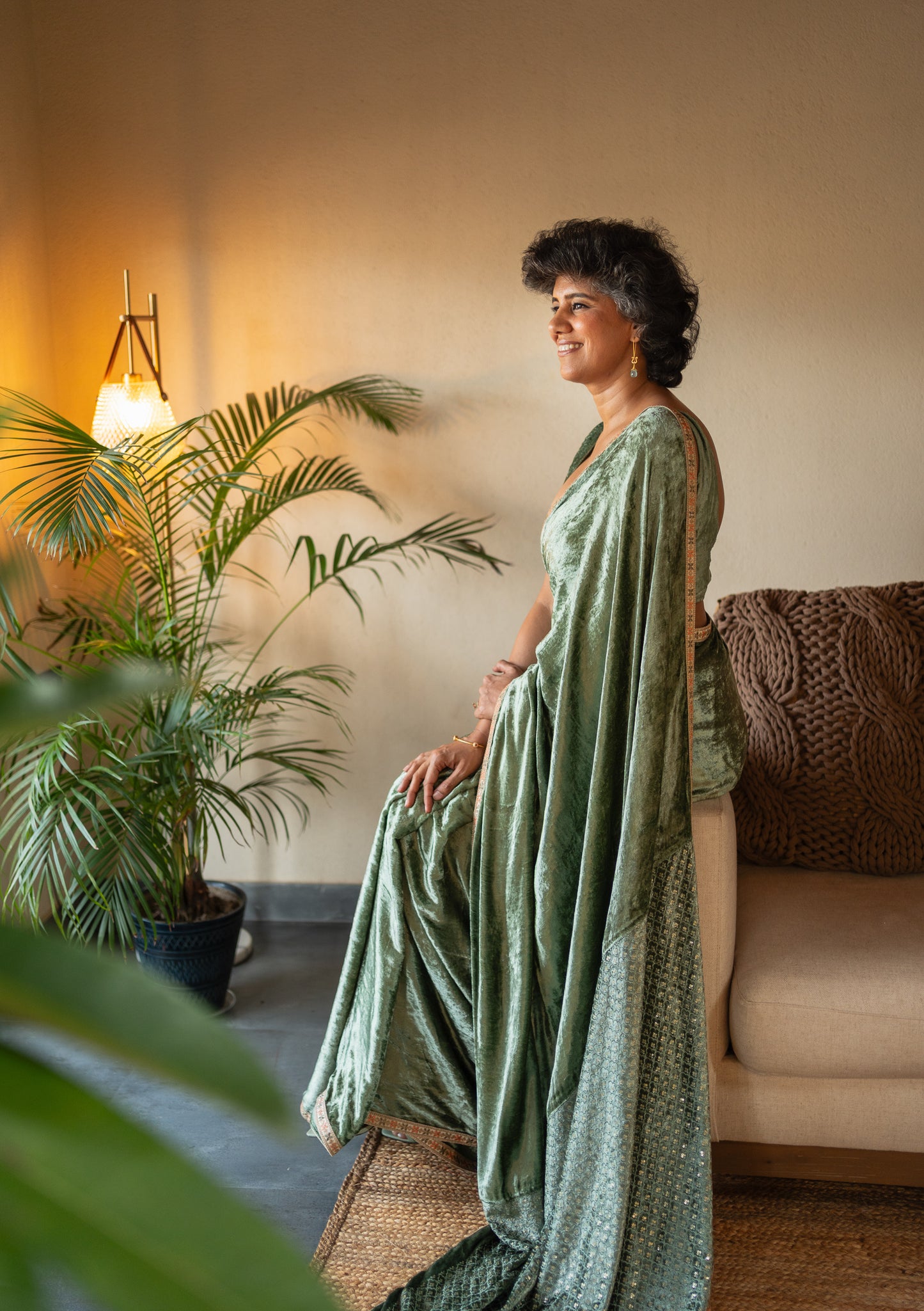 KAMKHYA VELVET SARI