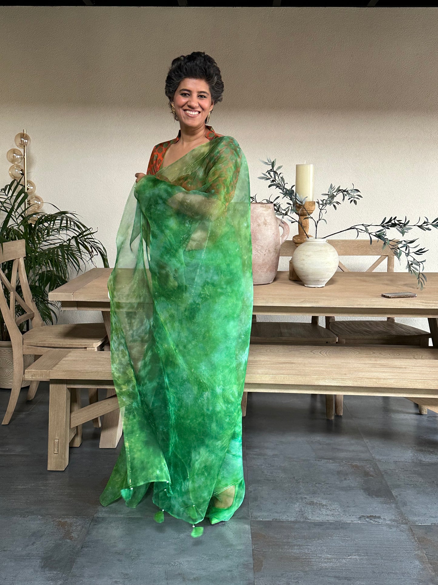 MEERA BAI SILK ORGANZA SAREE
