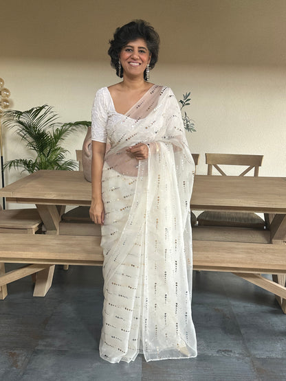 NEETA RANI  SILK ORGANZA SAREE