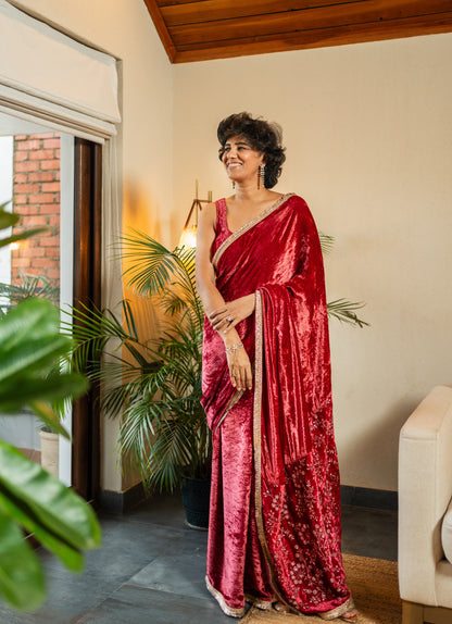 SHANTI  VELVET  SARI