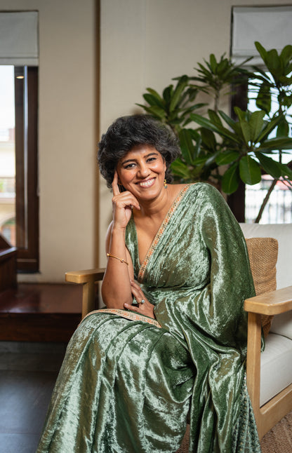 KAMKHYA  VELVET  SARI