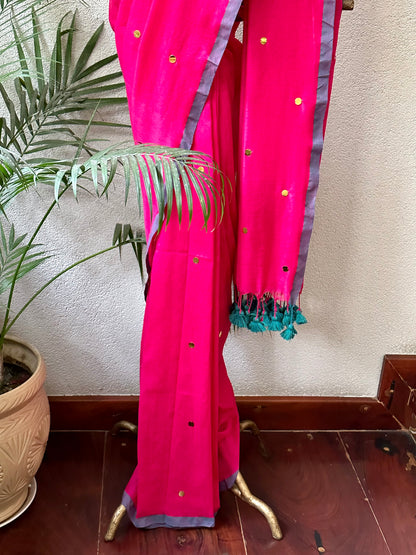 FUSCIA TILLA SAREE