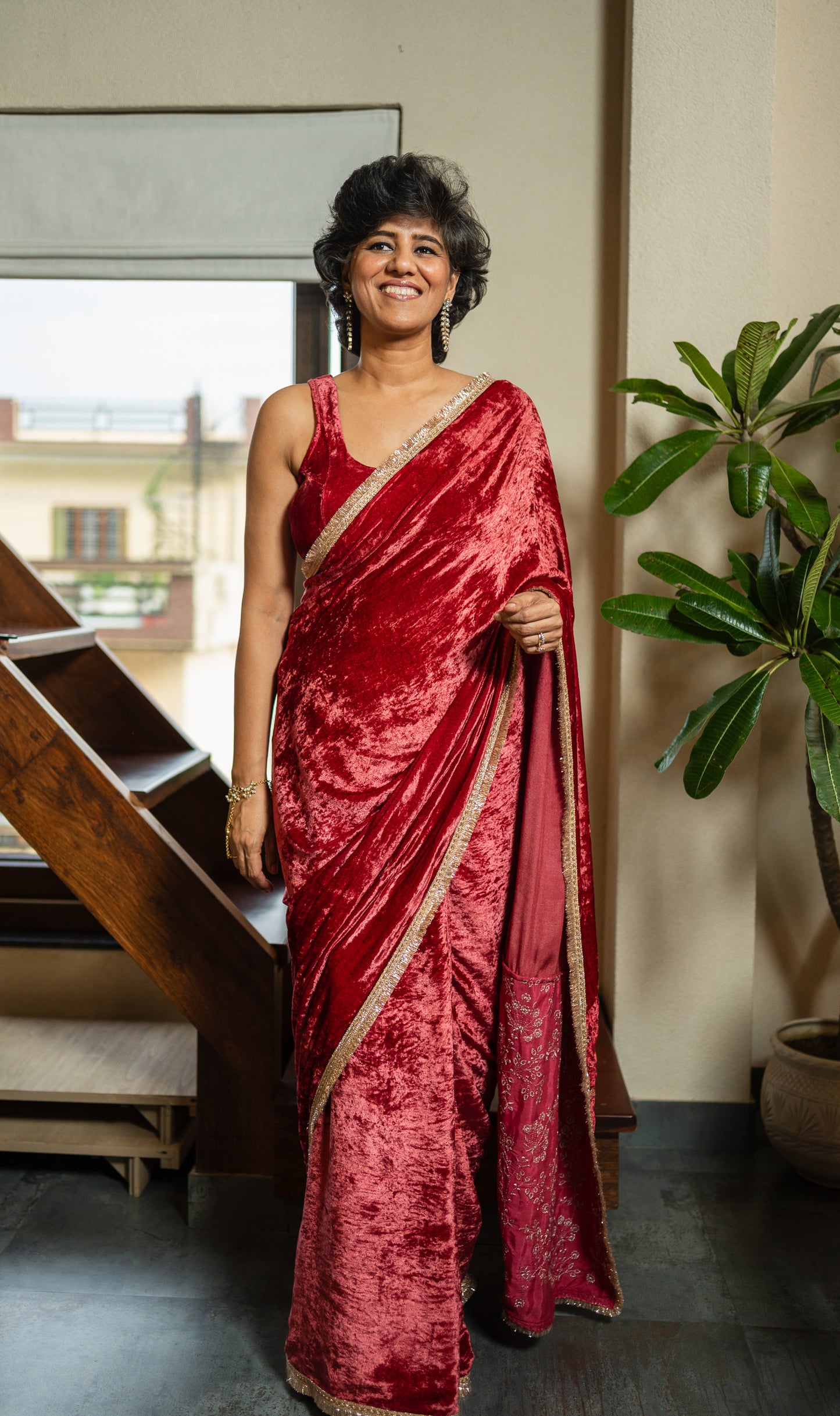SHANTI  VELVET  SARI