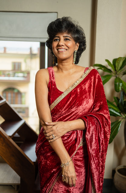 SHANTI  VELVET  SARI