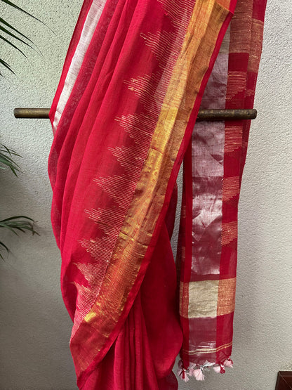 REEMA 9  LINEN  SARI