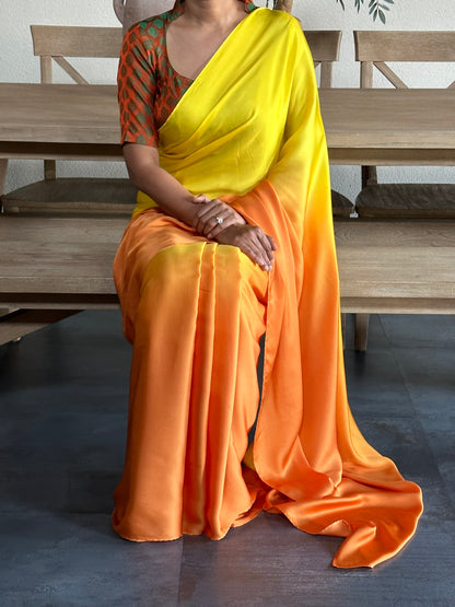 SIVA YELLOW SHADED MODAL SARI