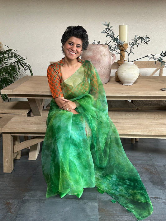 MEERA BAI  SILK ORGANZA SAREE