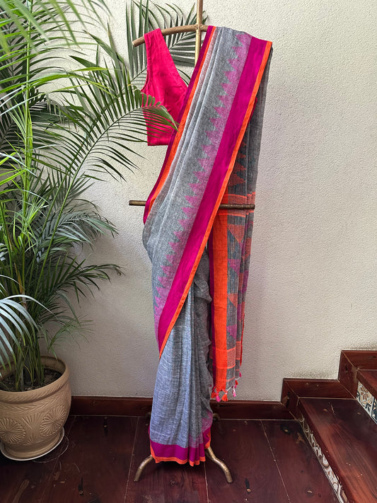 REEMA 6  LINEN  SARI