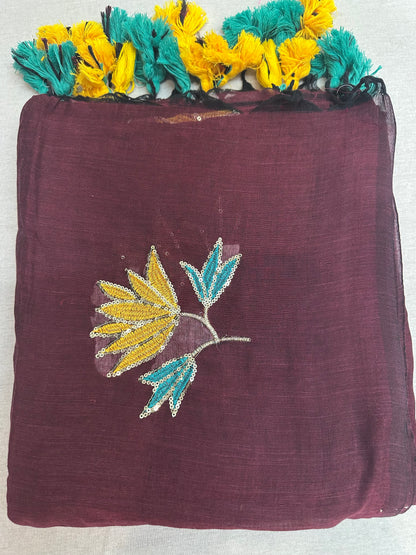 MUL COTTON  EMBROIDERY SEQUIN 1990