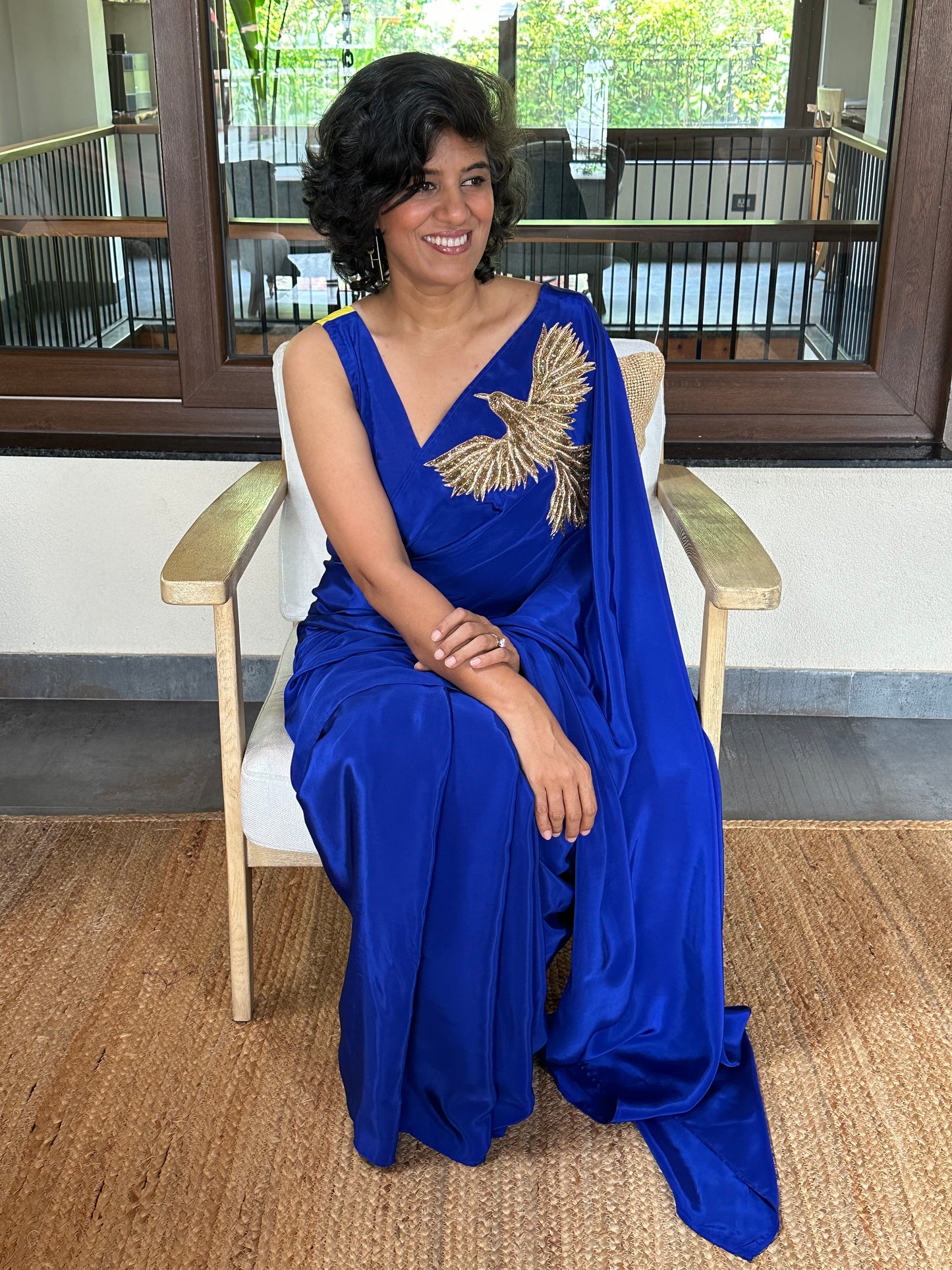 INNER PEACE - BLUE  BROOCH SARI