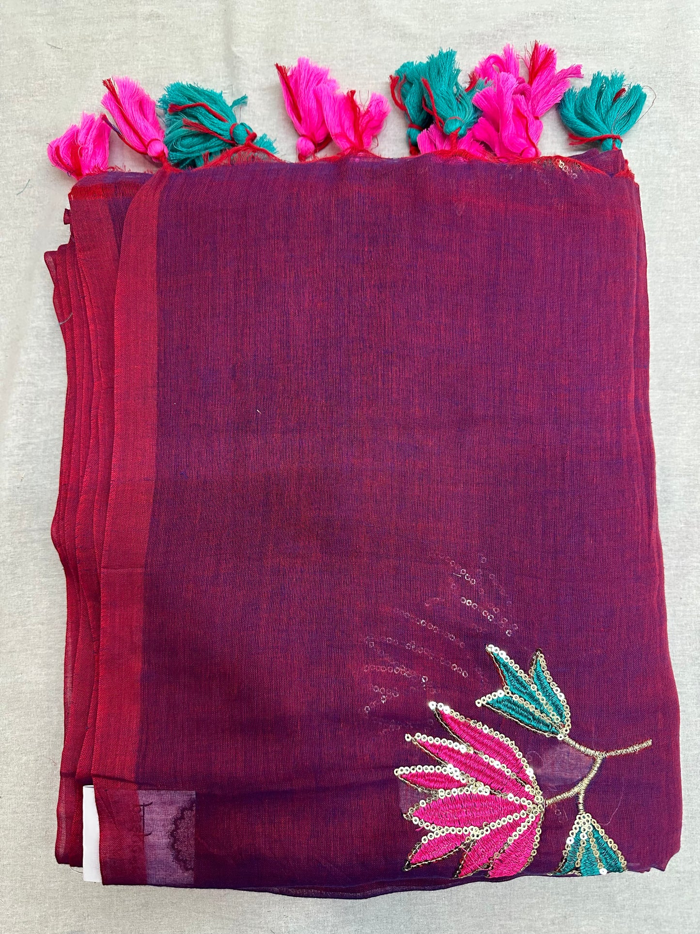 MUL COTTON  EMBROIDERY SEQUIN 1990