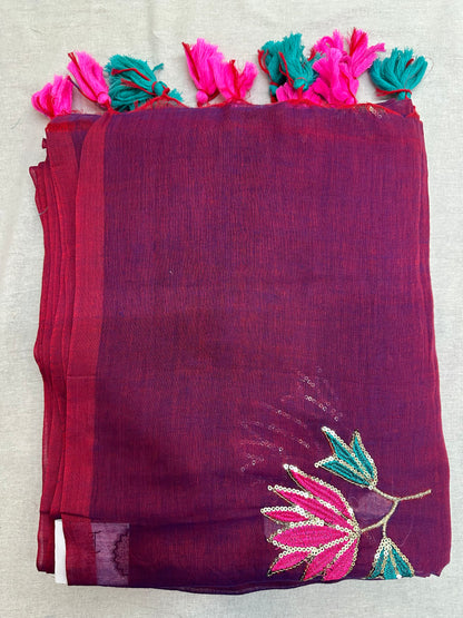 MUL COTTON  EMBROIDERY SEQUIN 1990