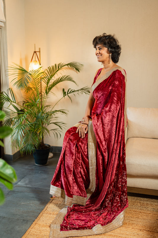 RUPMATI  VELVET  SARI