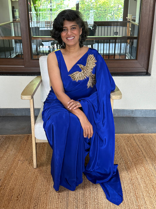 INNER PEACE - BLUE  BROOCH SARI