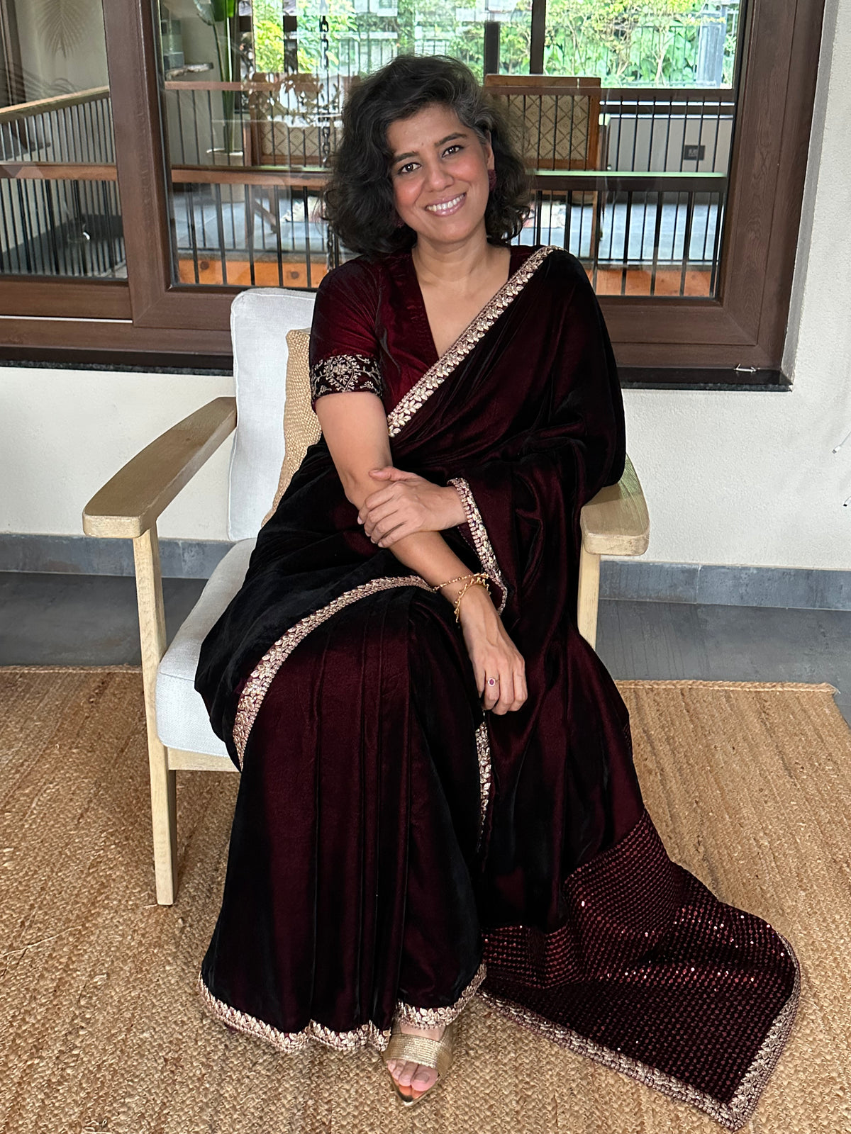 SHAILAPUTRI  VELVET  SARI
