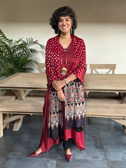 RAJNI  BANDHANI  MODAL  DUPATTA
