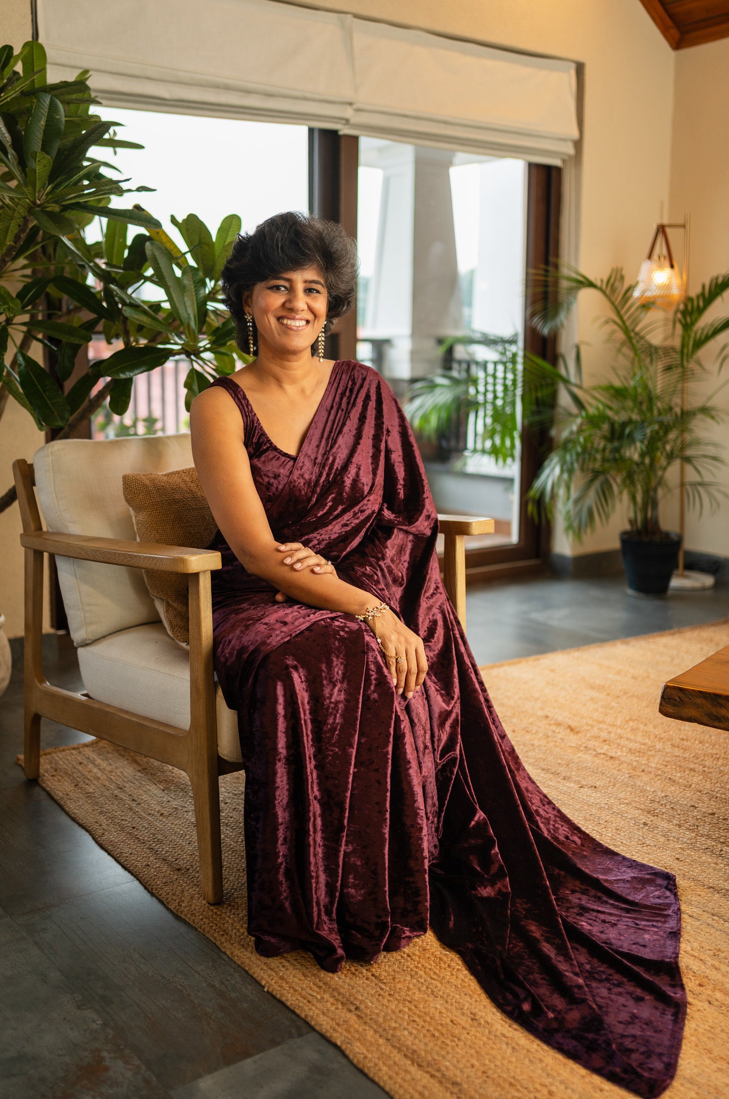 GULSHAN   VELVET  SARI