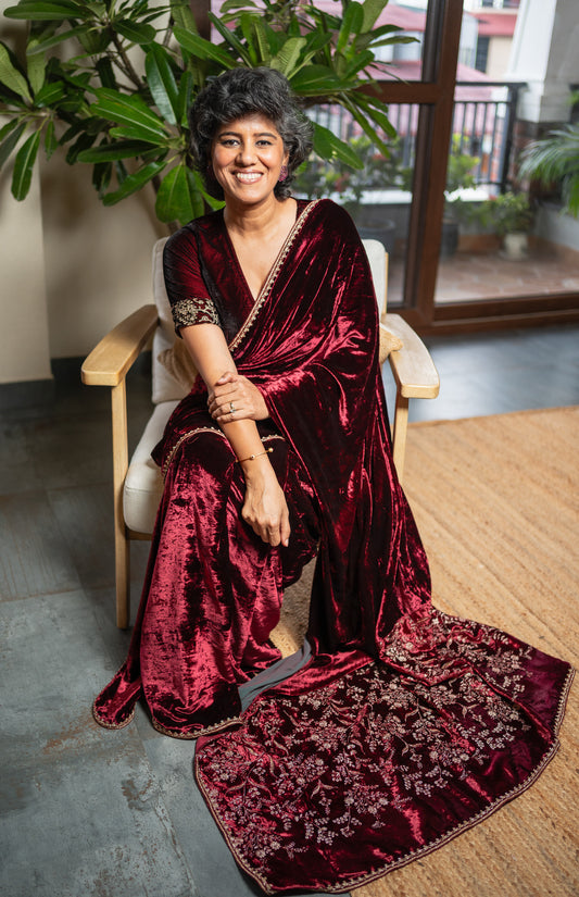 SAHDEV  VELVET  SARI