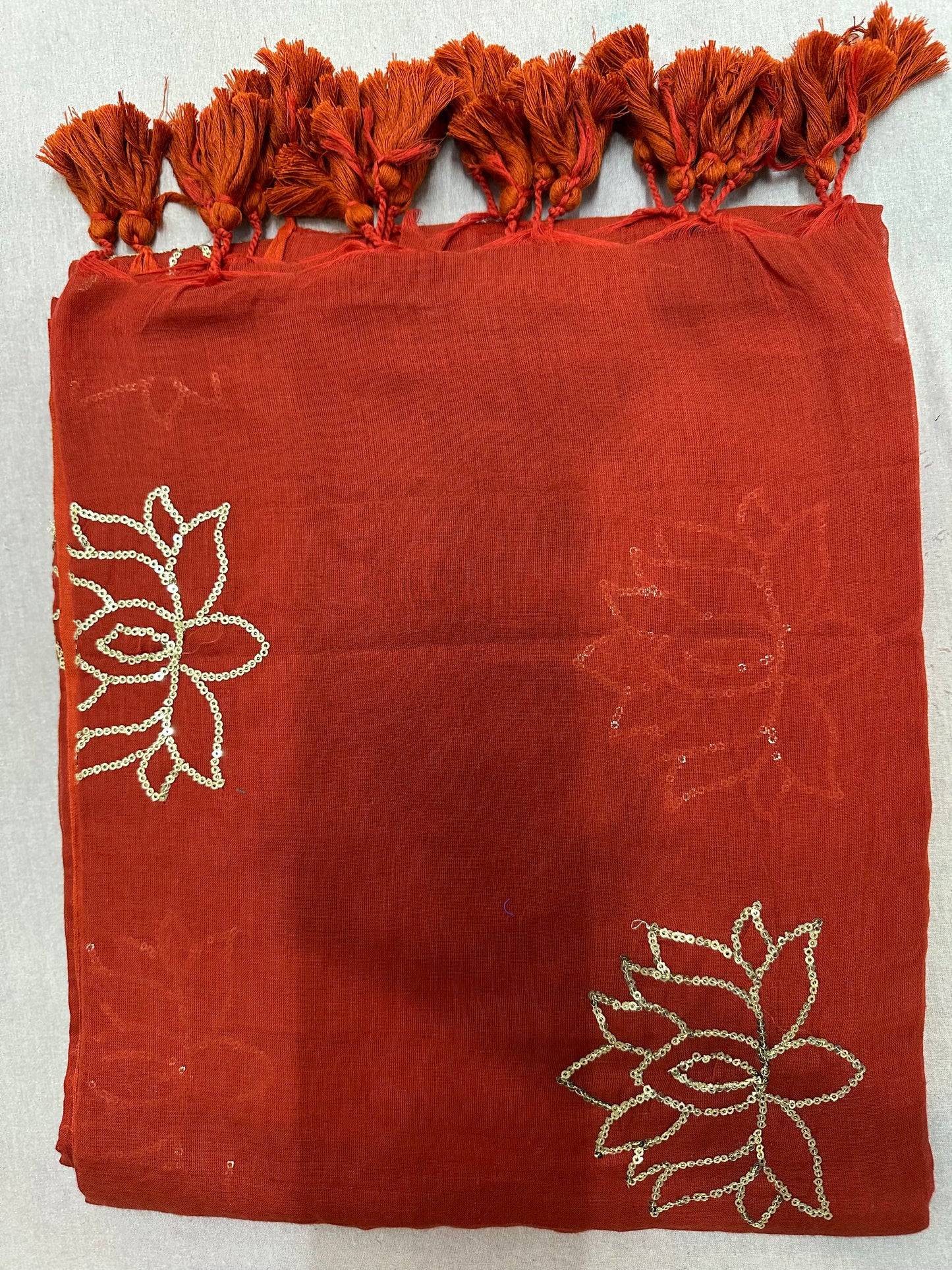 COTTON LOTUS SEQUINS SAREE 1890