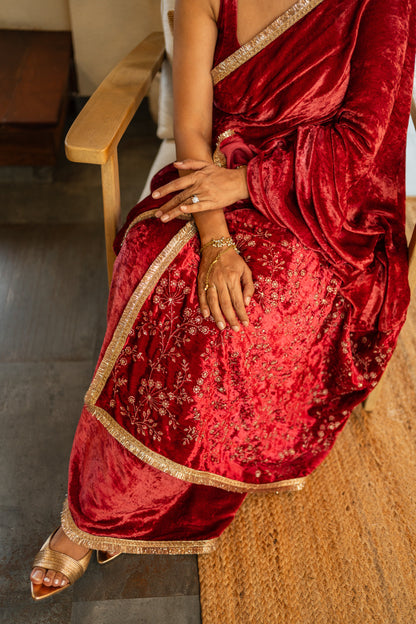 SHANTI  VELVET  SARI