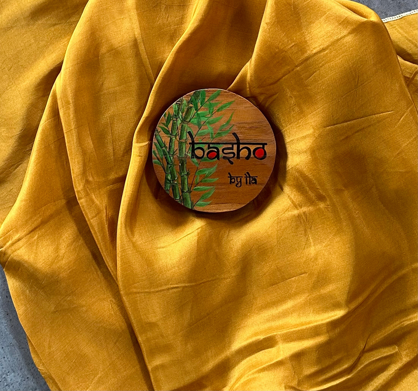 MUSTARD  CREPE  SARI
