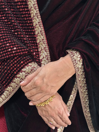 SHAILAPUTRI  VELVET  SARI