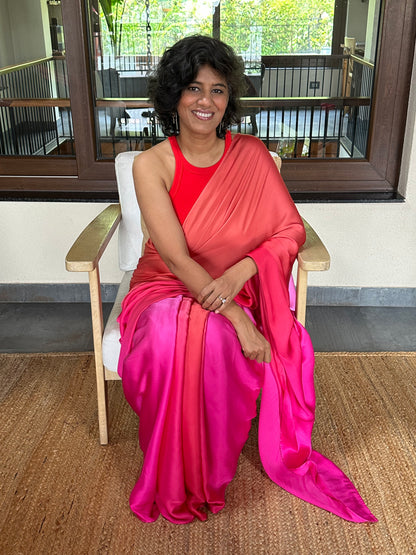 AARYA PINK SHADED MODAL SARI