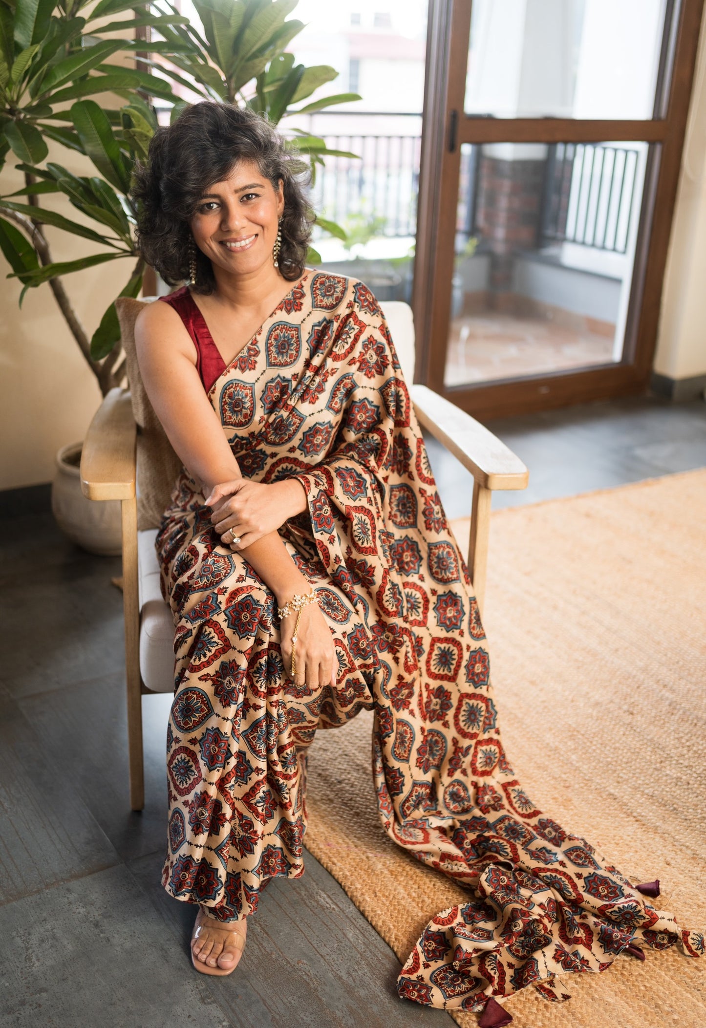 KUNTI AJRAKH  SARI