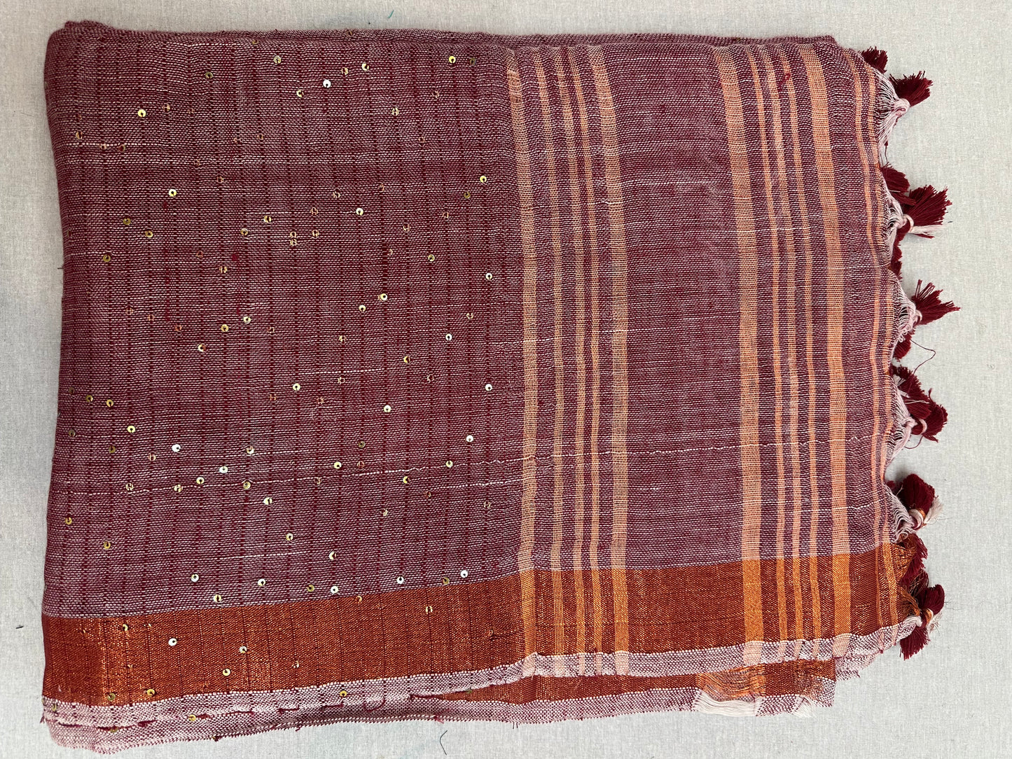 SEQUIN LINEN SAREE 3400