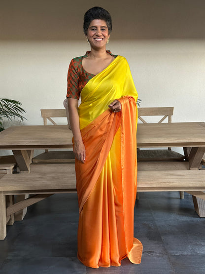 SIVA YELLOW SHADED MODAL SARI