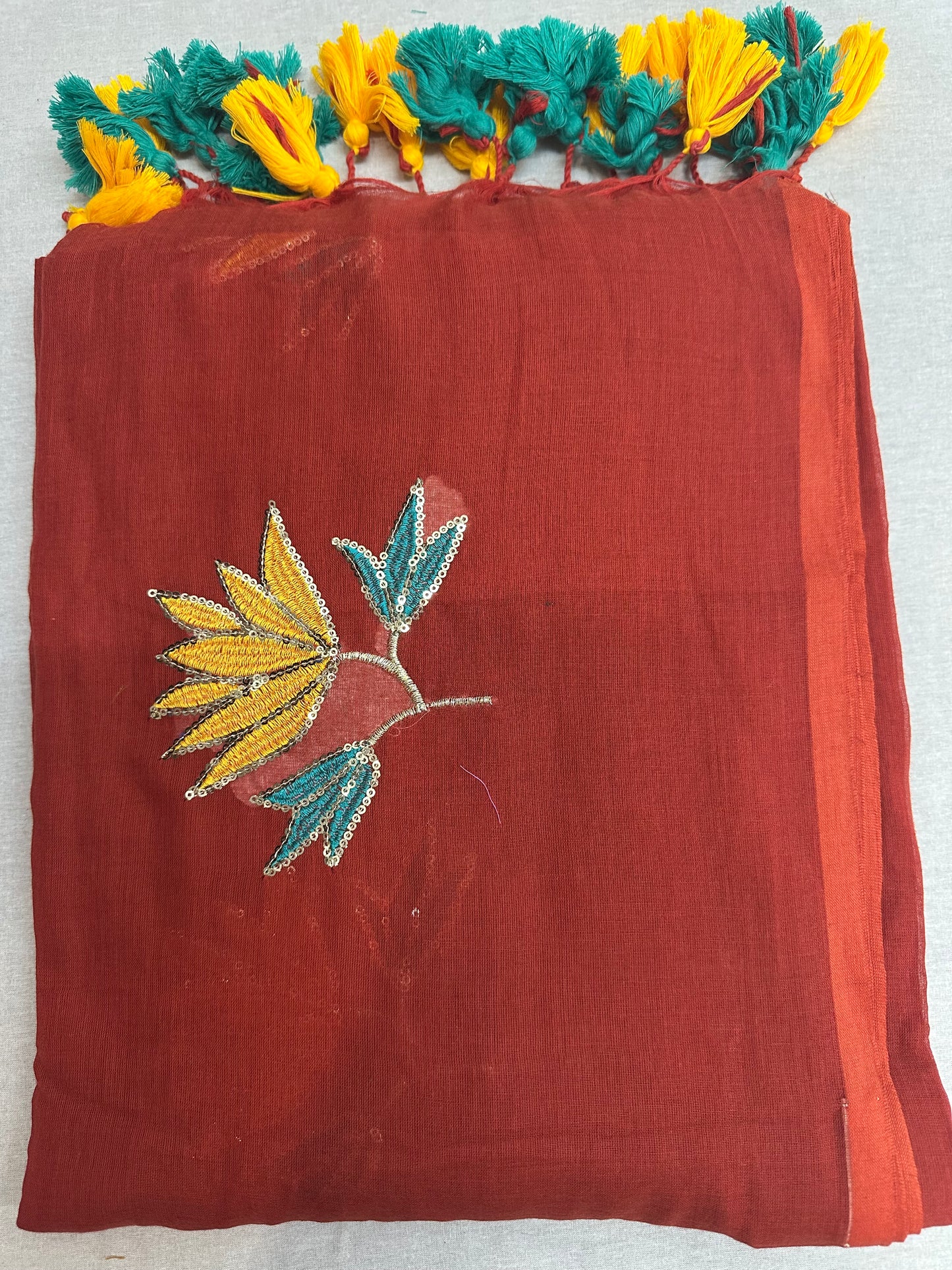 MUL COTTON  EMBROIDERY SEQUIN 1990