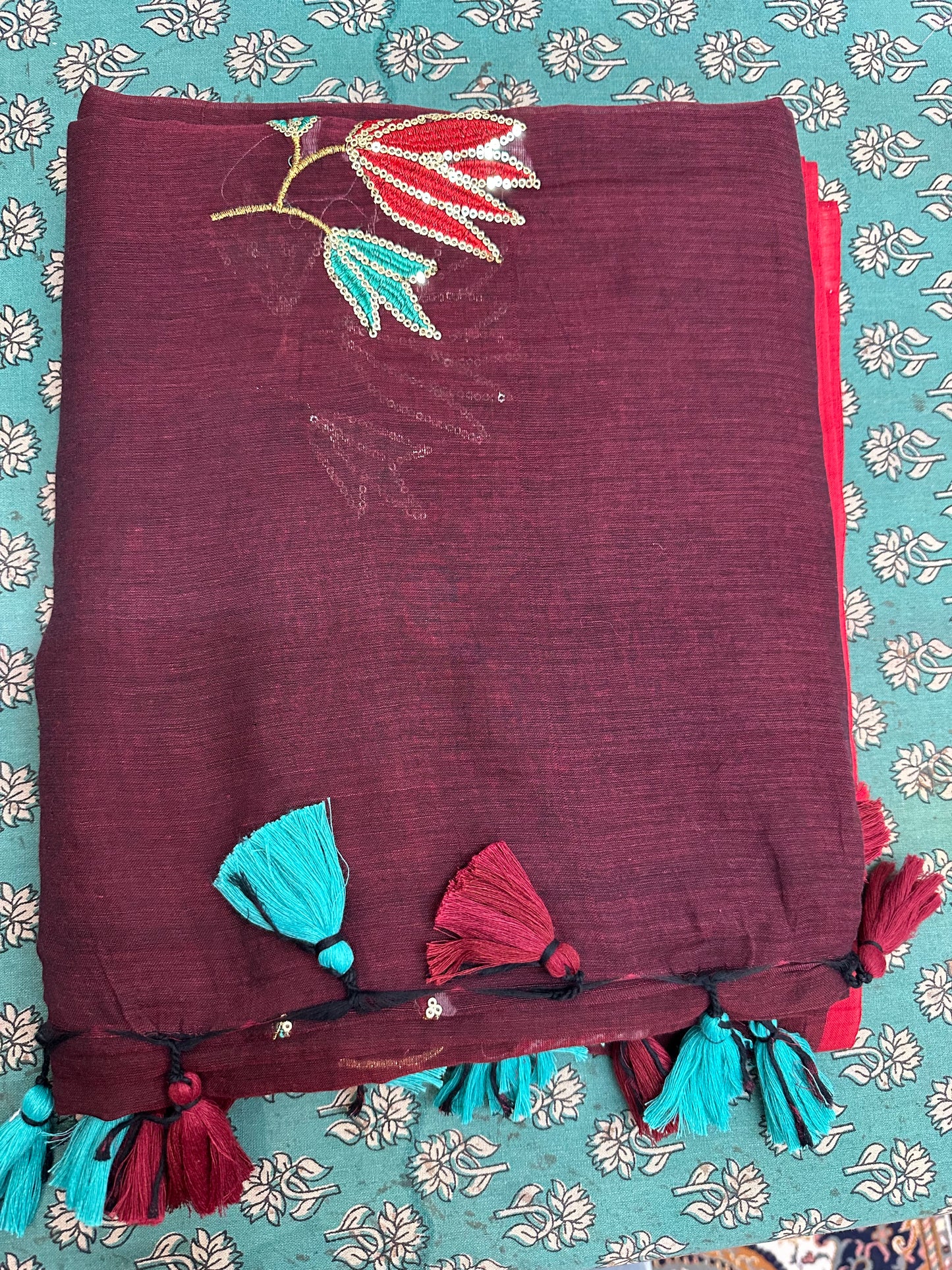 MUL COTTON  EMBROIDERY SEQUIN 1990