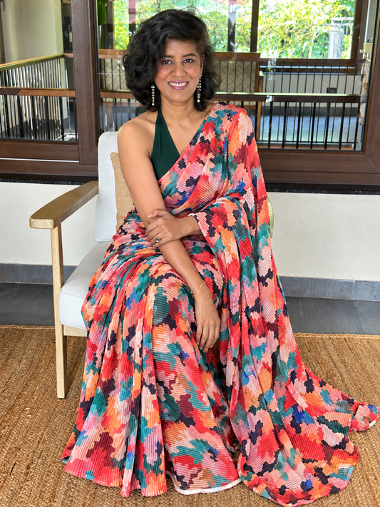 SHAILI WRINKELED SARI