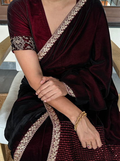 SHAILAPUTRI  VELVET  SARI