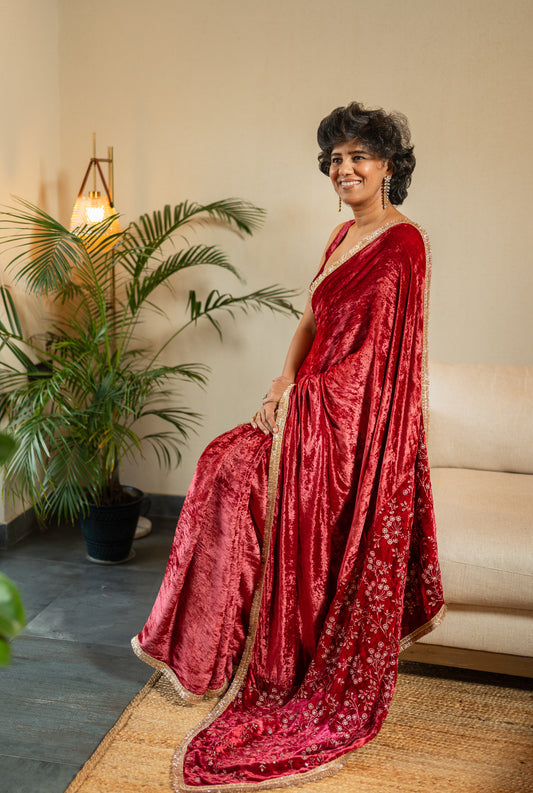 SHANTI  VELVET  SARI