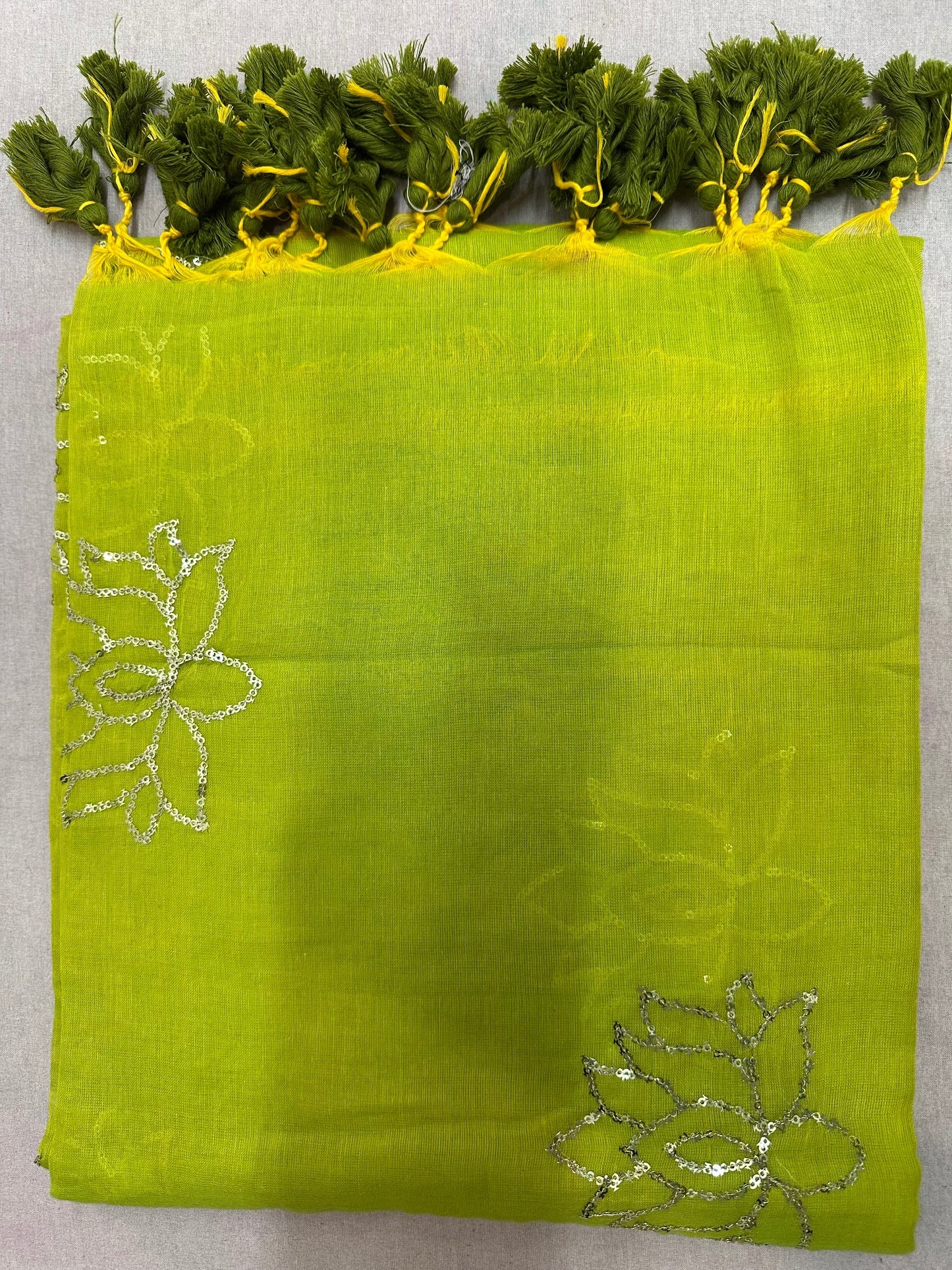 COTTON LOTUS SEQUINS SAREE 1890