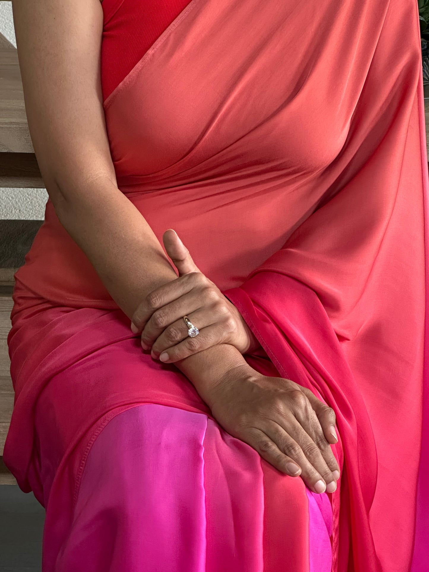 AARYA PINK SHADED MODAL SARI