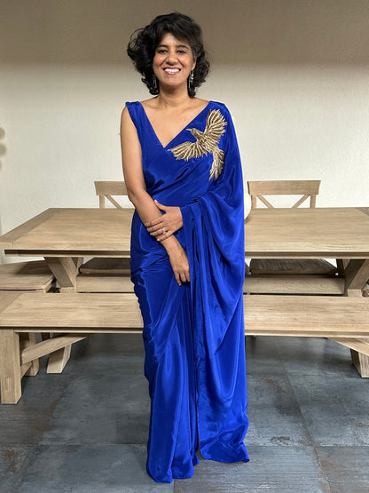 INNER PEACE - BLUE  BROOCH SARI