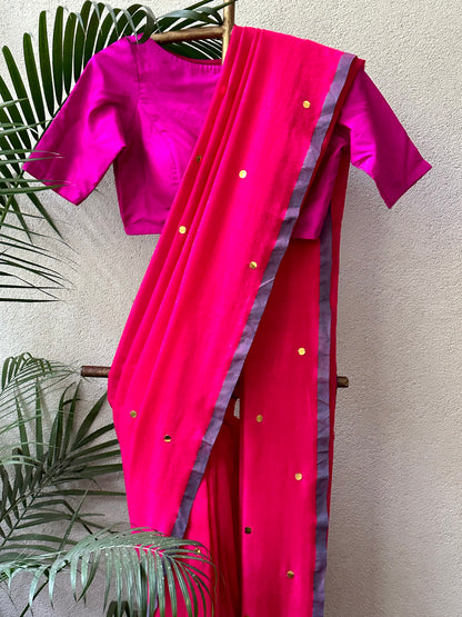 FUSCIA TILLA SAREE
