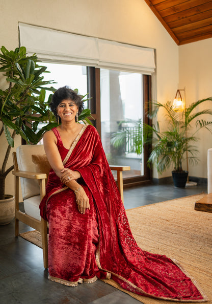 SHANTI  VELVET  SARI
