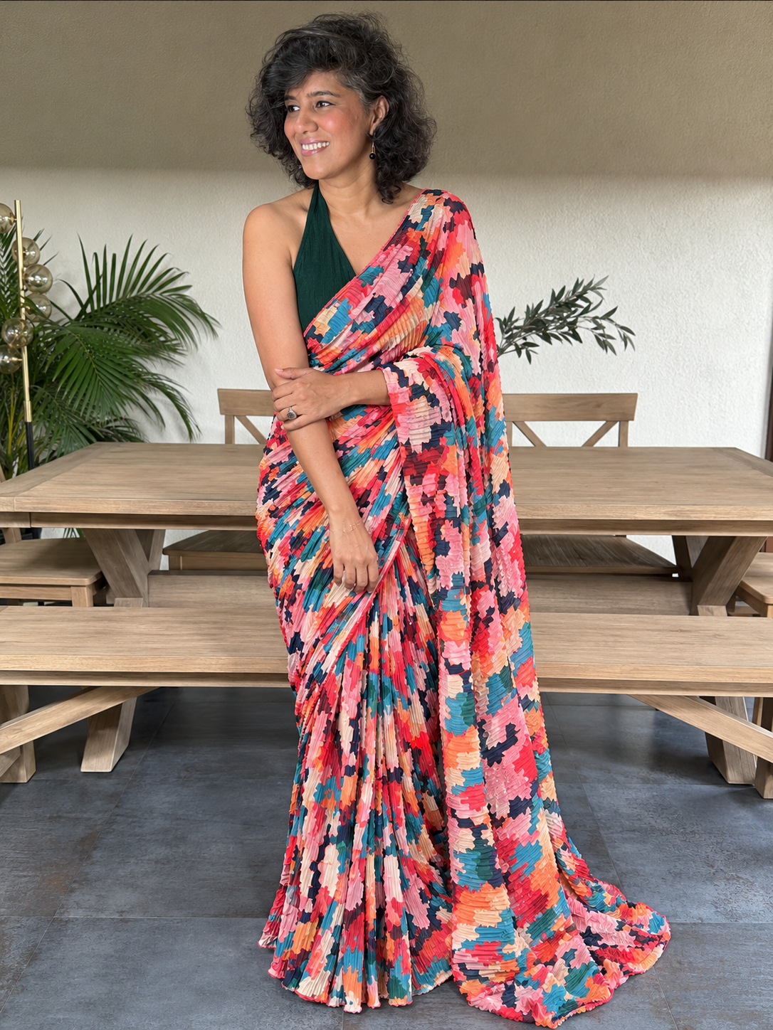 SHAILI WRINKELED SARI